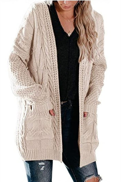 Damen Strickjacke Grobstrick Feminin Praktisch