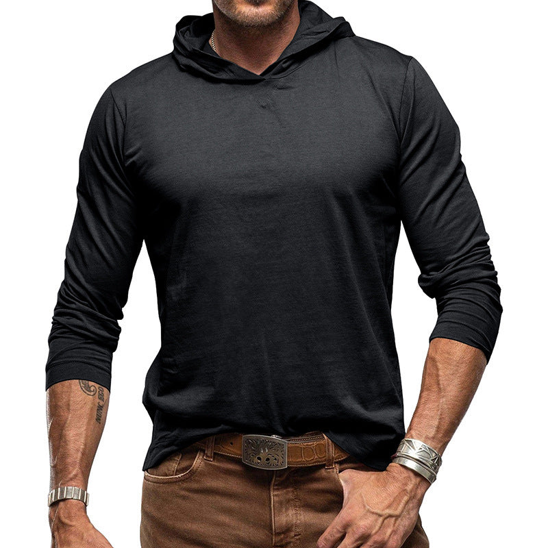 Kapuzenpullover Slim Fit Langarm Leichter Style