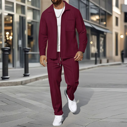 Herren Zweiteiler Lässig Elegant Slim Fit