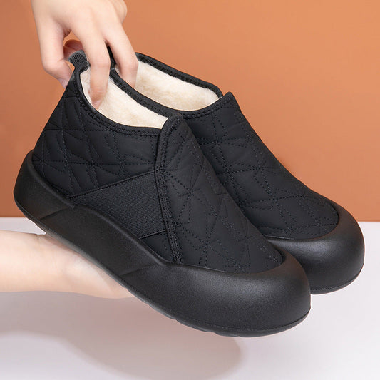 Damen Slip-On Schuhe Fleece Gefüttert Bequem - IdealeKleiden