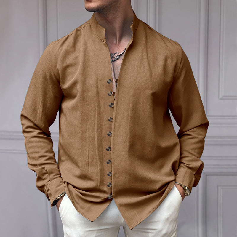 Herren Langarmhemd Modern Knöpfe Elegantes Design