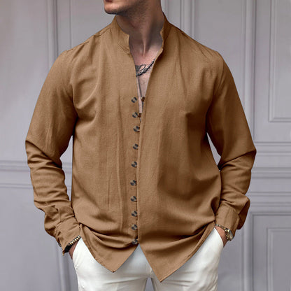 Herren Langarmhemd Modern Knöpfe Elegantes Design