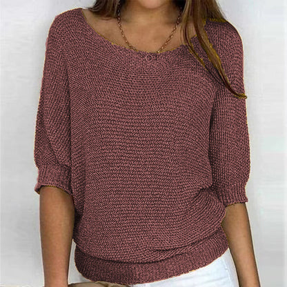 Eleganter Einfarbiger Pullover