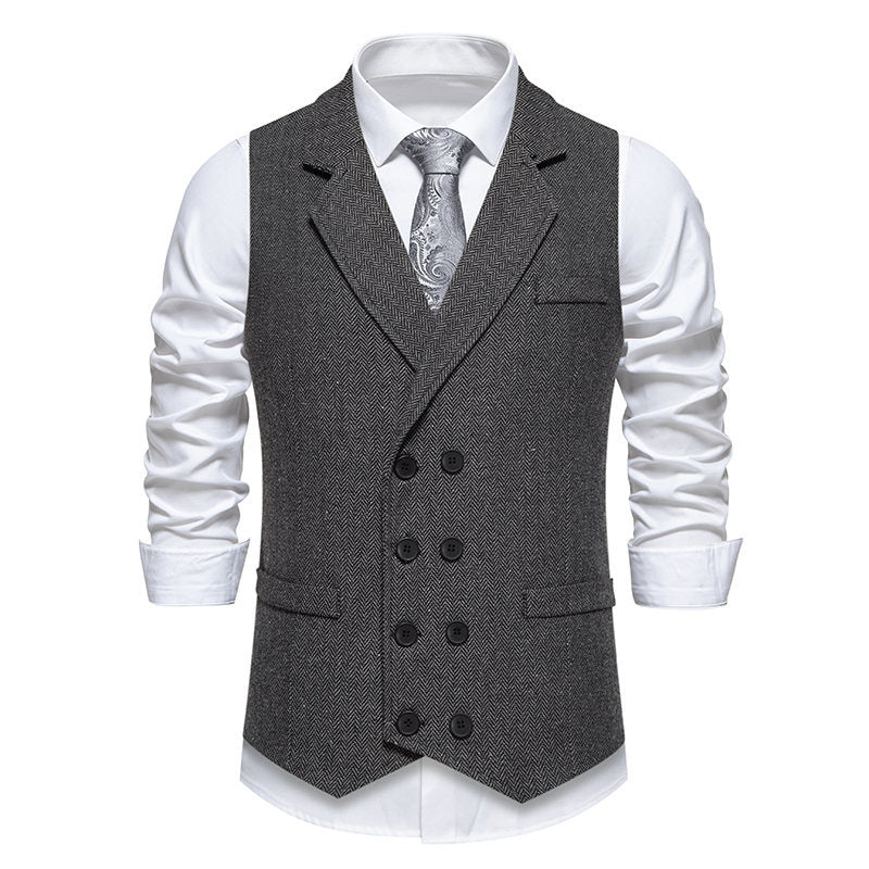 Herren Tweed Weste Elegantes Design