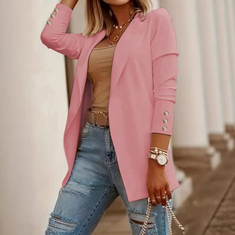 Damen Blazer Elegant Taille Schlank - IdealeKleiden