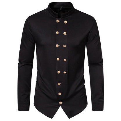 Herren Hemd Elegantes Design Stehkragen
