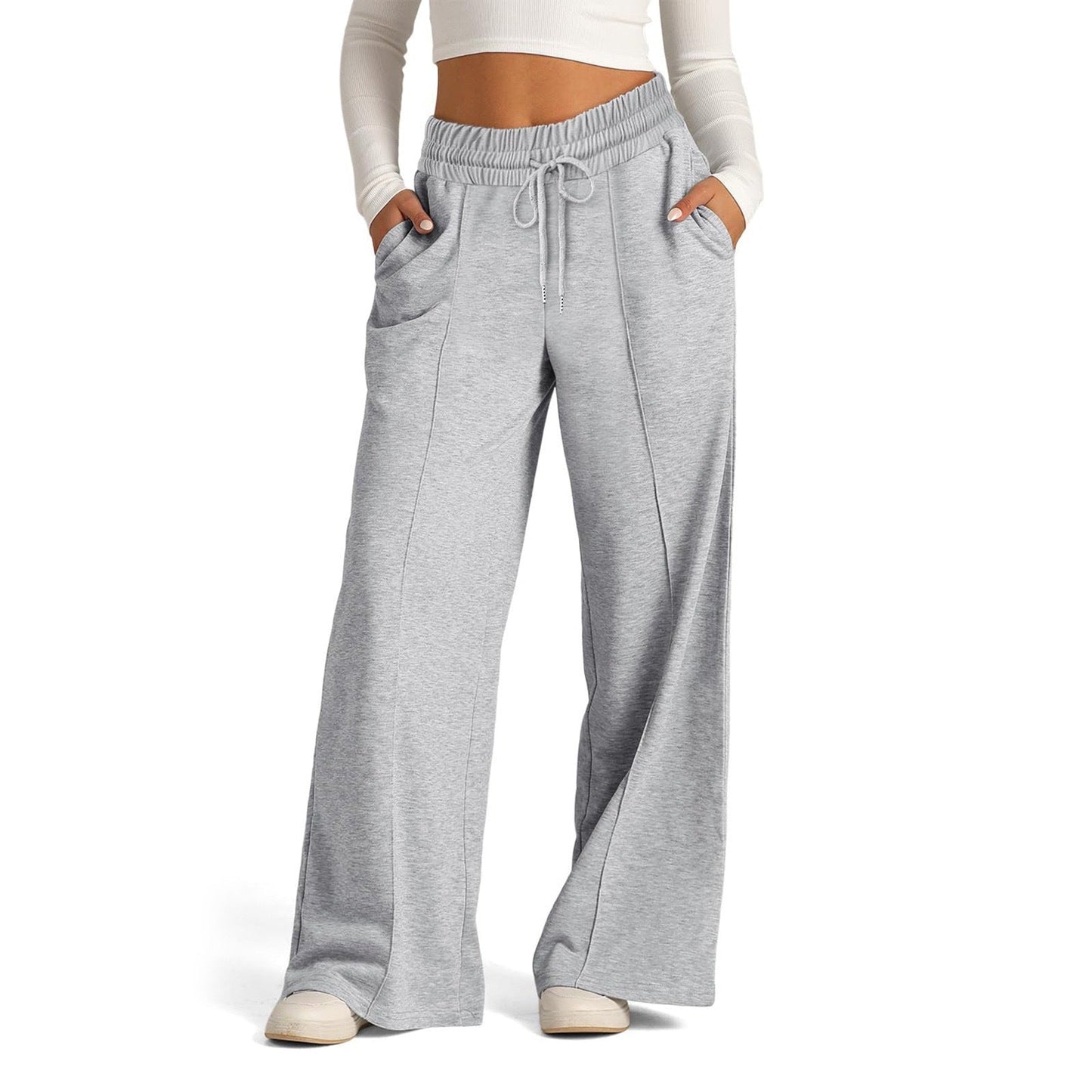 Damen Jogginghosen Bequem Elastisch Mit Taschen