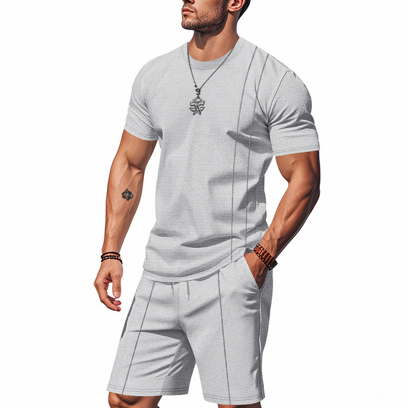 Herren Sport-Outfit Kurzarm-Shirt und Shorts atmungsaktiv