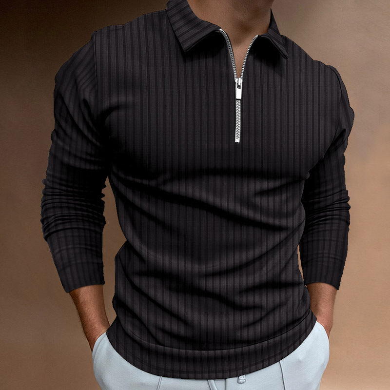 Herren Poloshirt Modern Reißverschluss Style