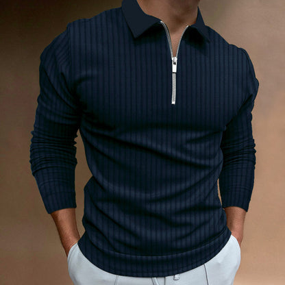 Herren Poloshirt Elegantes Design Strukturiert