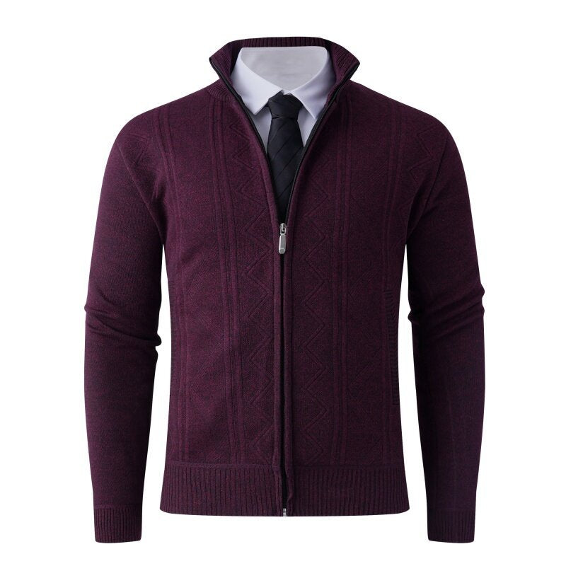 Herren Strickjacke Modern Elegant Zipper Design