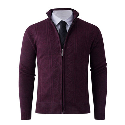 Herren Strickjacke Modern Elegant Zipper Design