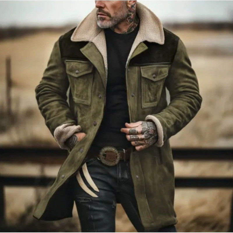 Lederjacke Mit Schafskragen Modern Geschnürt