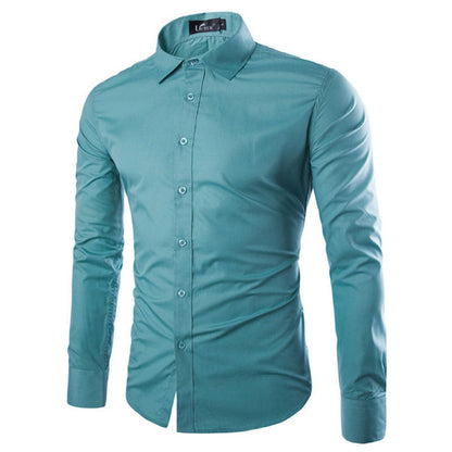 Herren Hemd Elegant Langarm Modern