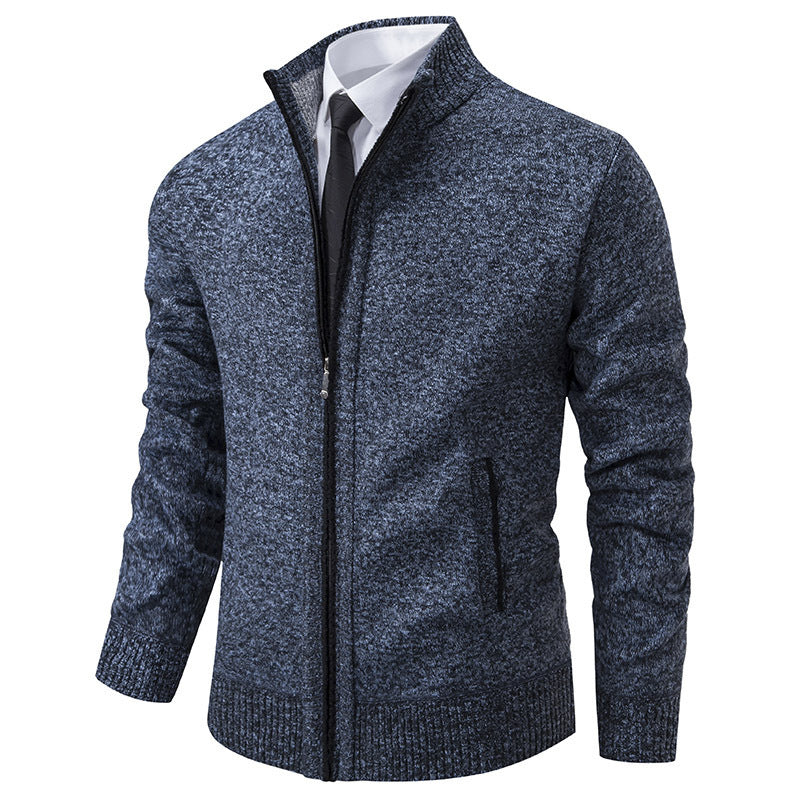 Herren Sportjacke Stehkragen Reißverschluss Modern
