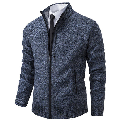 Herren Sportjacke Stehkragen Reißverschluss Modern
