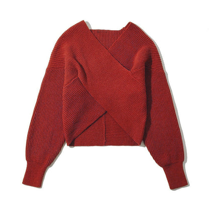 Damen Pullover Fein Strick Moderner Stil