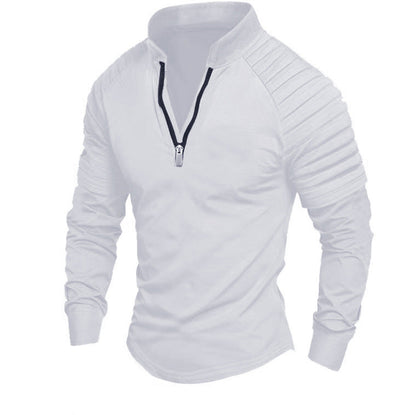 Herren Langarmshirt Sportlich Funktional Reißverschluss