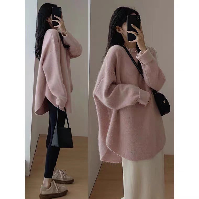 Damen Pullover Herbst Oversized Modell