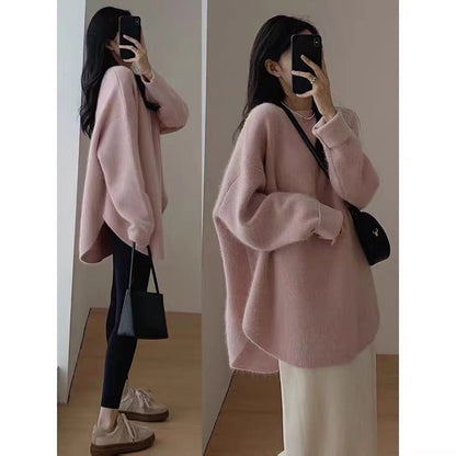Damen Pullover Herbst Oversized Modell