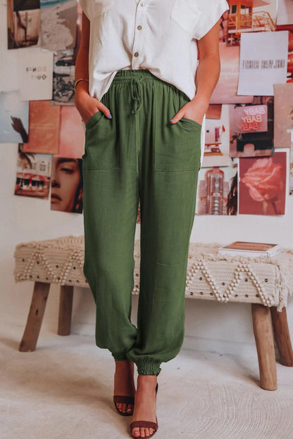 Damen Jogginghose Bequem Elastisch Gummizug