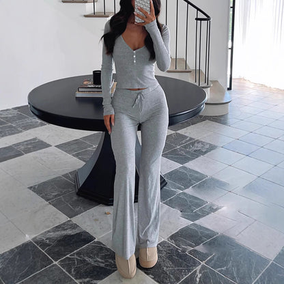 Damen Jogginganzug Set Bequem Casual