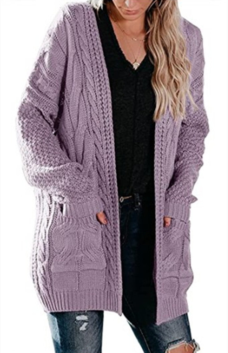 Damen Strickjacke Grobstrick Feminin Praktisch