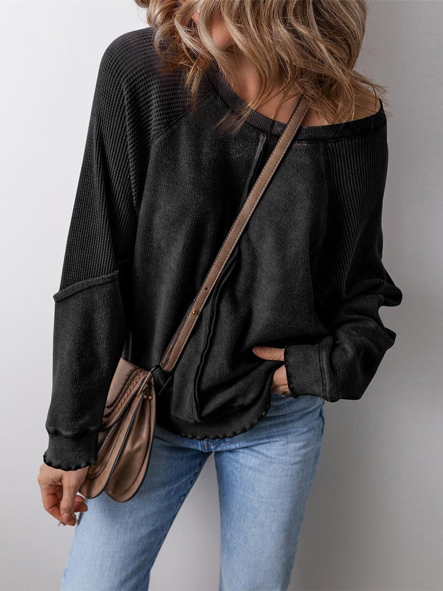 Damen Langarmshirt mit Struktur Optimal für Den Alltag