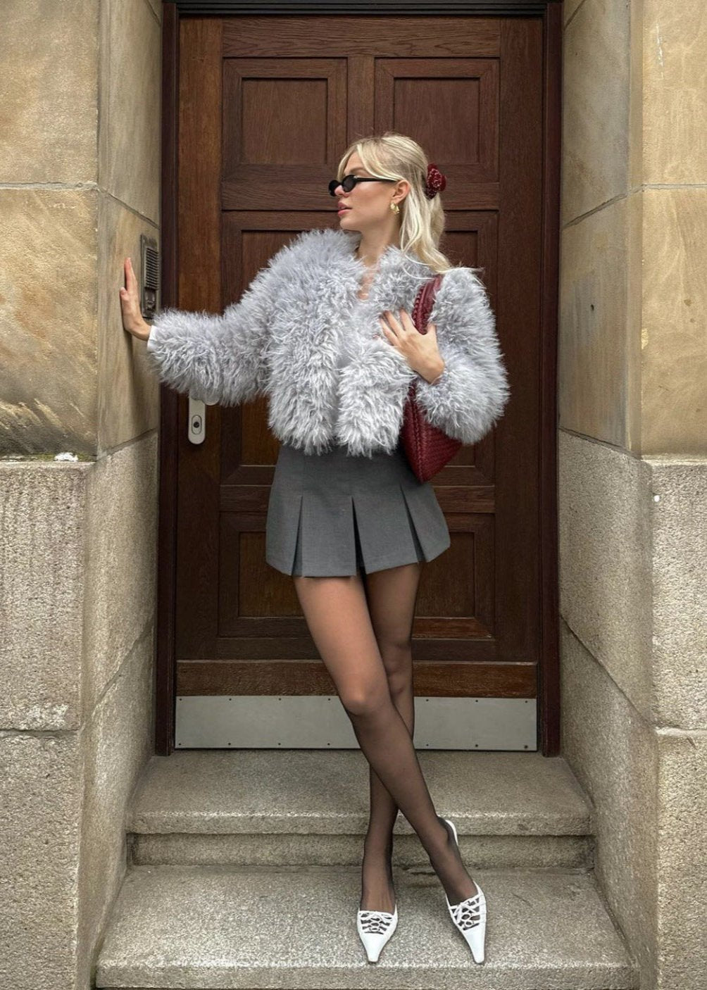 Weiche Faux-Fur-Jacke Damen - IdealeKleiden