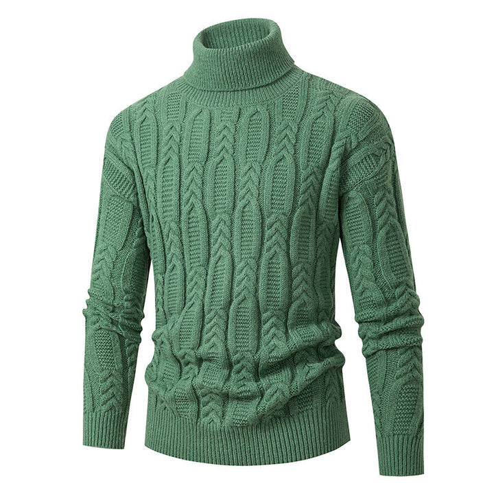 Herren Rollkragenpullover Strukturiert Elegantes Design