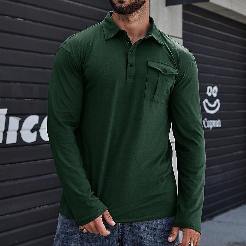 Herren Hemd Lange Ärmel Moderner Stil
