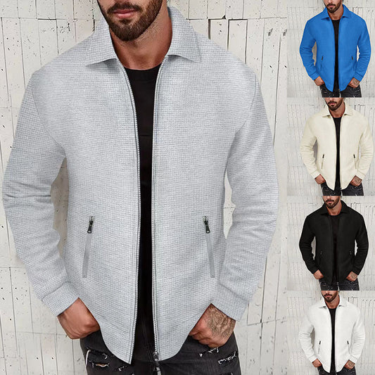 Herren Strickjacke Modern Struktur Optimal Reißverschluss - IdealeKleiden