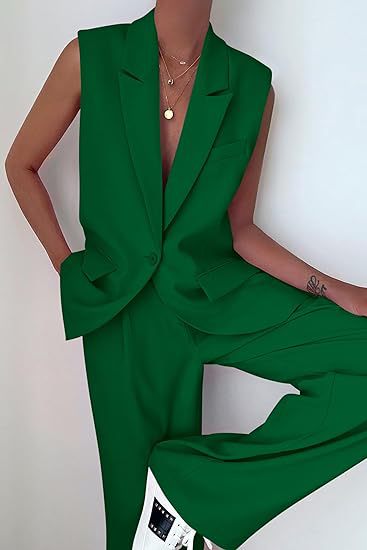 Damen Business Anzug Elegant Kurzarm Tops und Hose