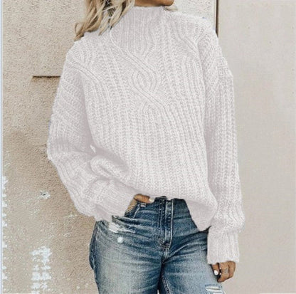Übergröße Rollkragenpullover Damen Oversized