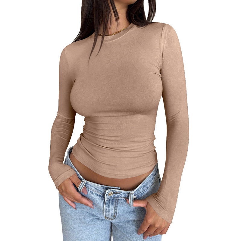 Damen Langarmshirt Figurformend Elegant