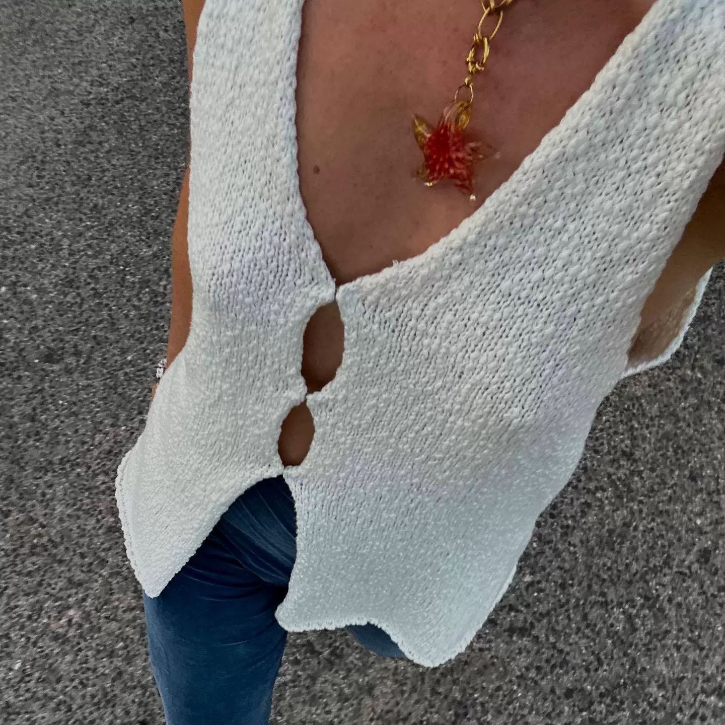 Damen Strickweste Ärmellos Elegant - IdealeKleiden