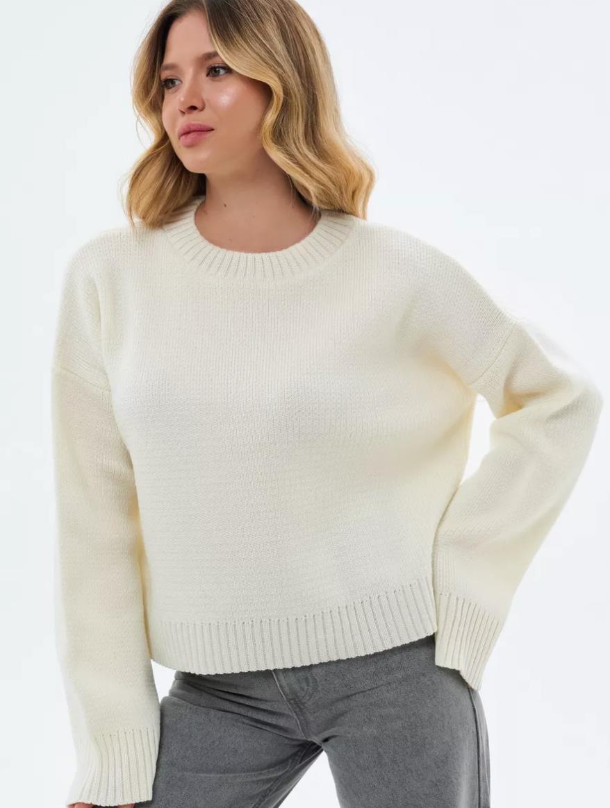 Damen Oversized Pullover Großzügig und Bequem