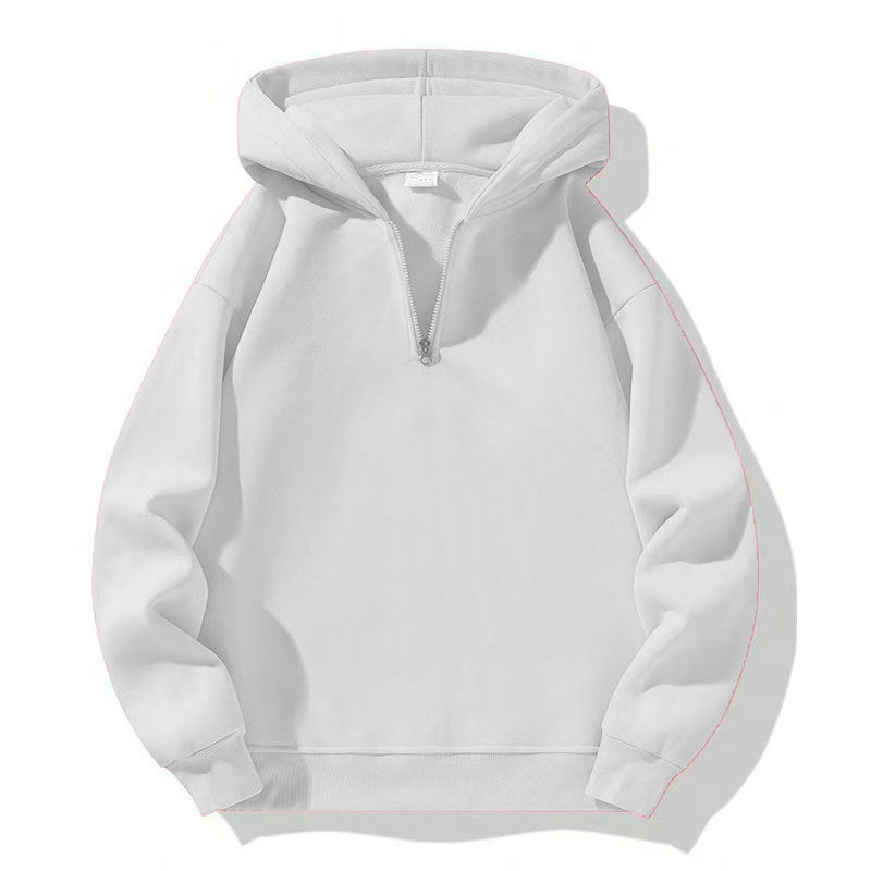 Herren Sportpullover Kapuze Halbzipper