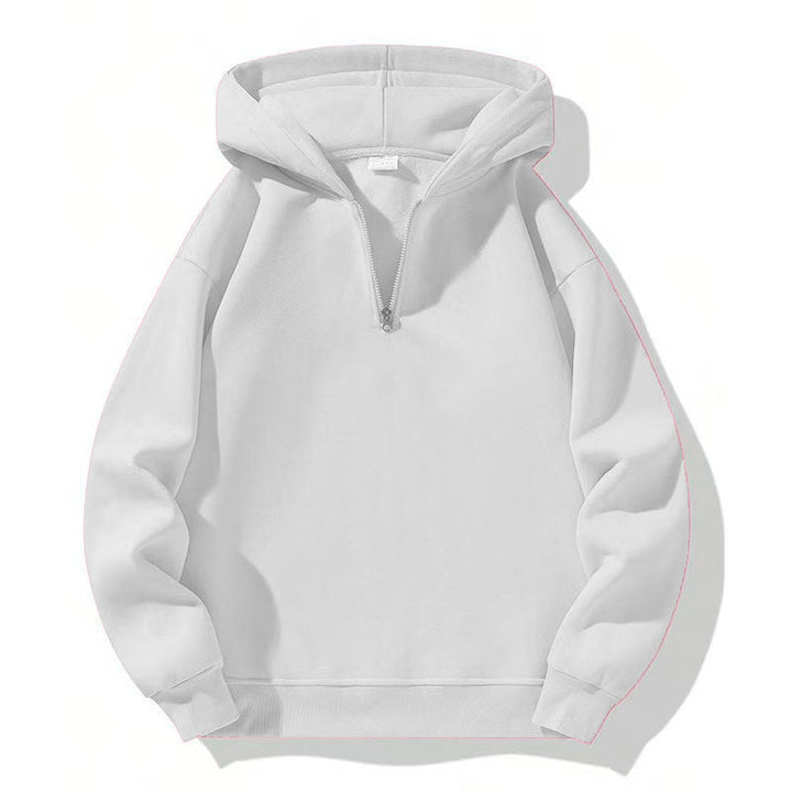 Herren Sportpullover Kapuze Halbzipper