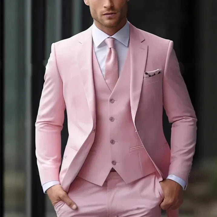 Herren-Anzug 3-teilig Elegant Slim-Fit