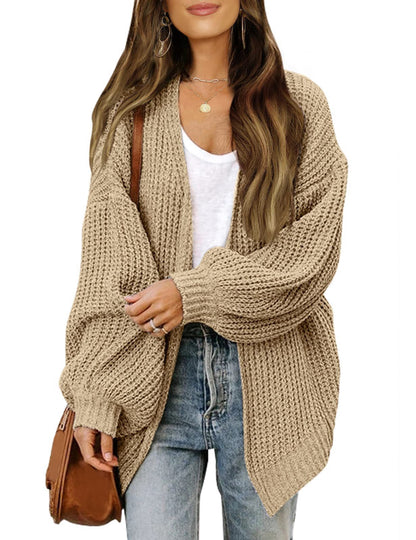 Damen Strickjacke Bequem Oversized Style