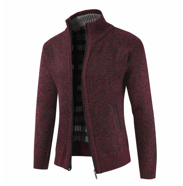 Herren Strickjacke Klassisch Warm mit Taschen