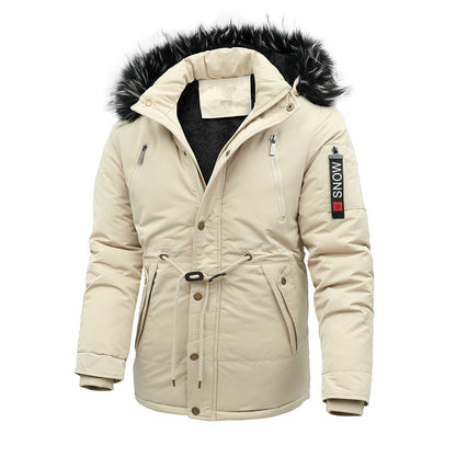 Herren Outdoorjacke Isoliert Wasserdicht Mit Abnehmbarer Kapuze