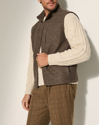 Herren Schurwollweste Warm Elegant Knopfverschluss