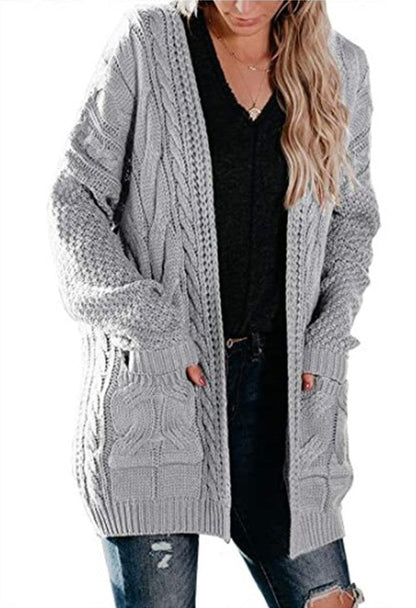 Damen Strickjacke Grobstrick Feminin Praktisch