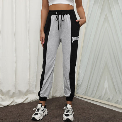 Damen Sport Jogginghose Elastisch Mit Taschen