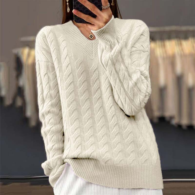 Stylische Pullover mit Zopfdesign - IdealeKleiden