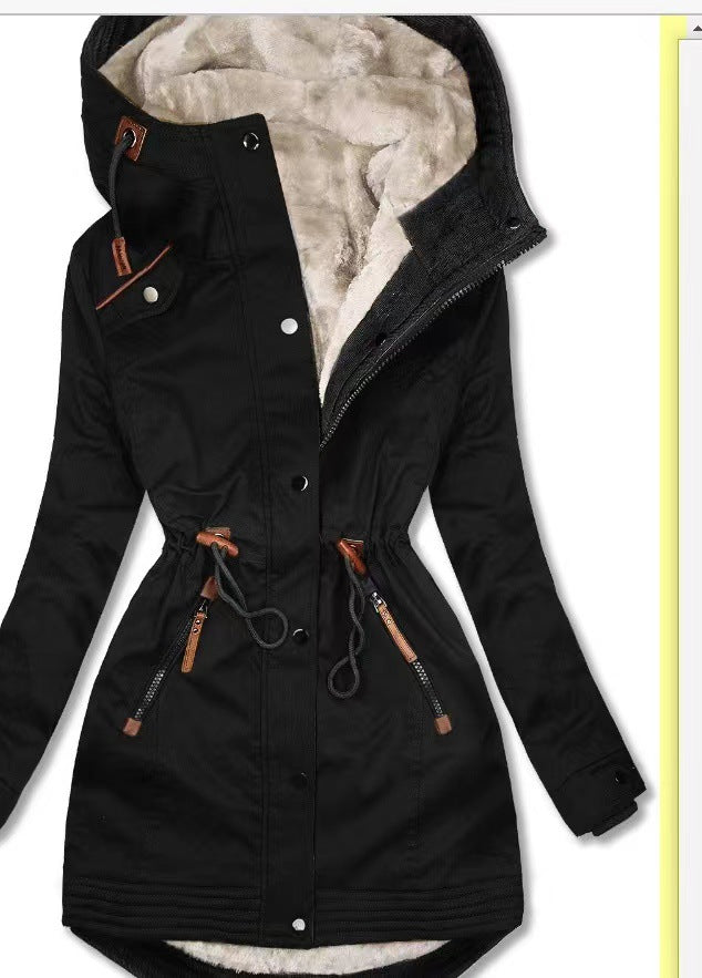 Damen Winterparka Warm Fleece Isoliert