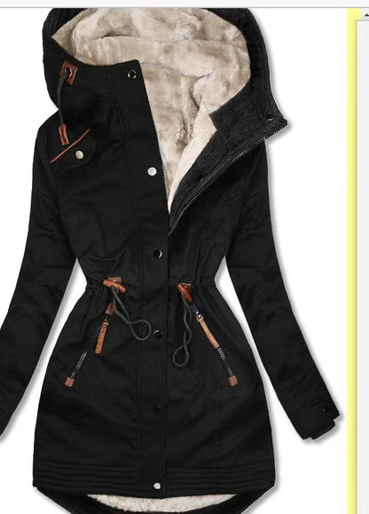 Damen Winterparka Warm Fleece Isoliert