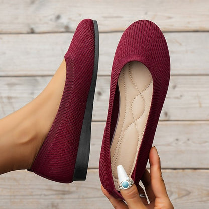 Damen Strick-Schuhe Elastisch Bequem